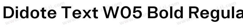 Didote Text W05 Bold Regular字体转换